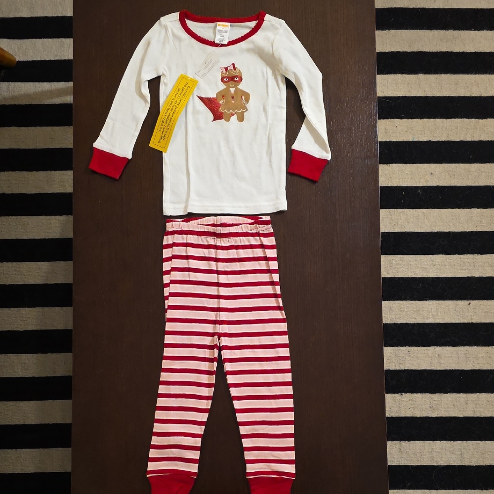 Gymboree Superhero Gingerbread Pajama Set - Red & White